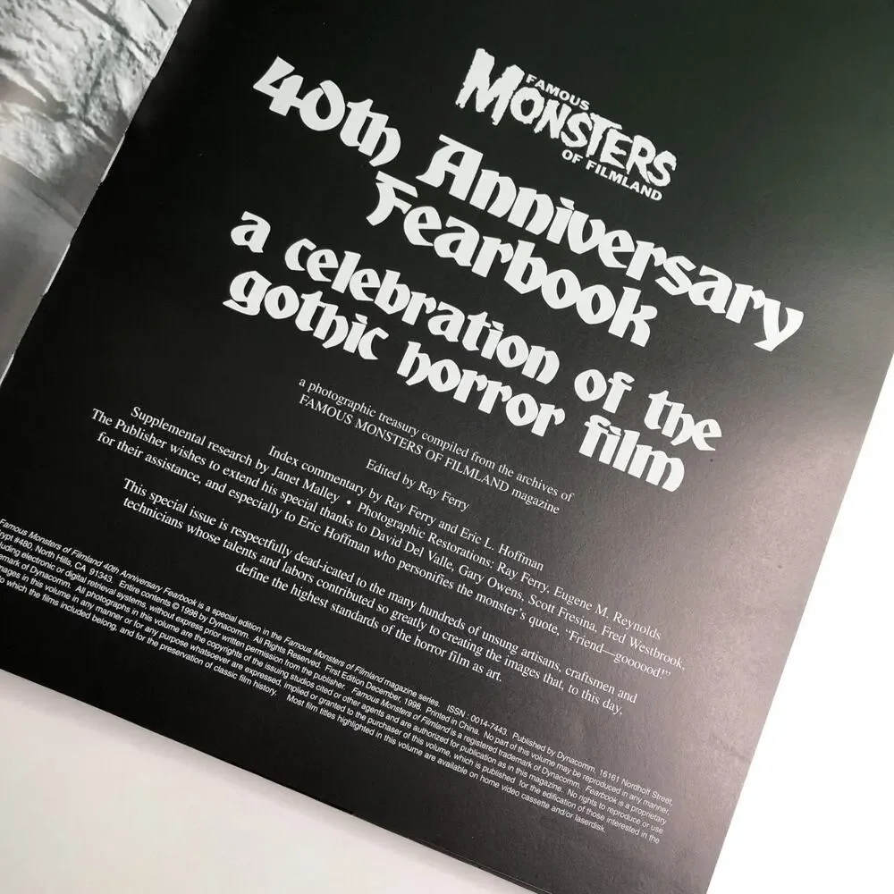 Signed By Author Famous Monsters of Filmland 40th Anniversary Fearbook 1998 1st